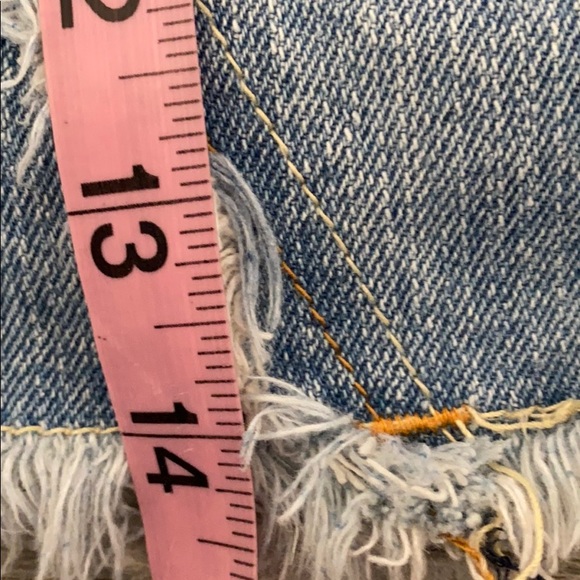 True Religion Distressed Mini Denim Skirt 30 - Picture 6 of 8